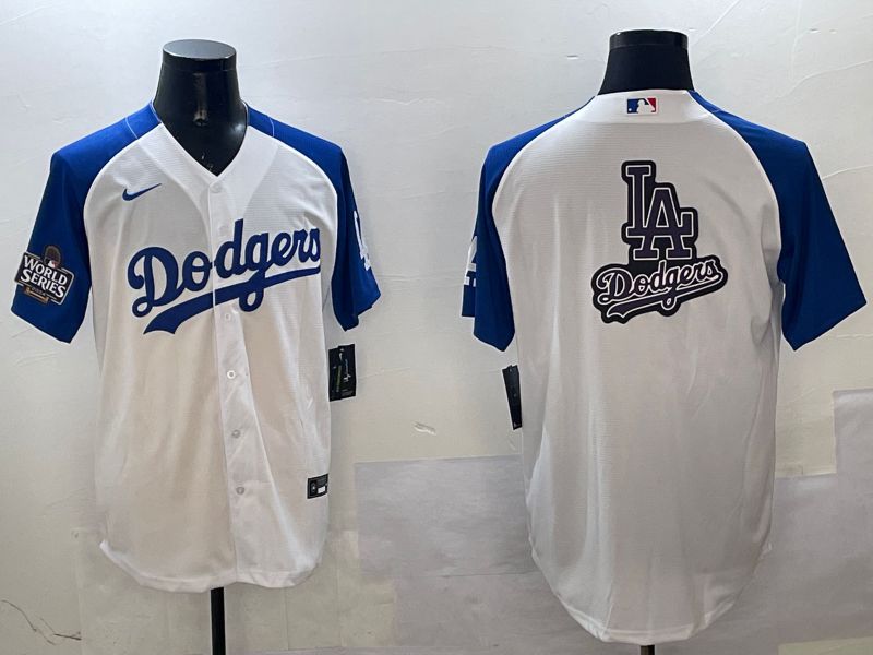 Men Los Angeles Dodgers Blank White blue Game 2025 Nike MLB Jersey style 26